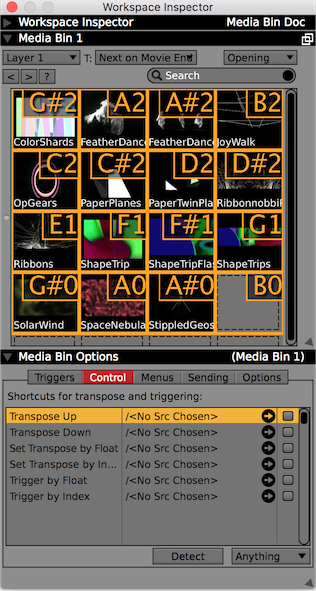 Assigning the up and down arrow keys to adjust the trigger range.