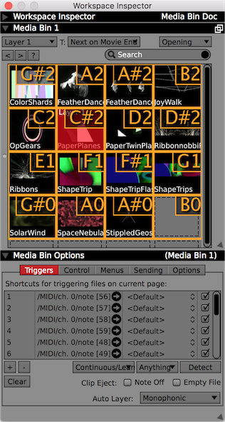 MIDI Triggers Inspected.