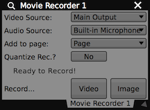 A Movie Recorder plugin.