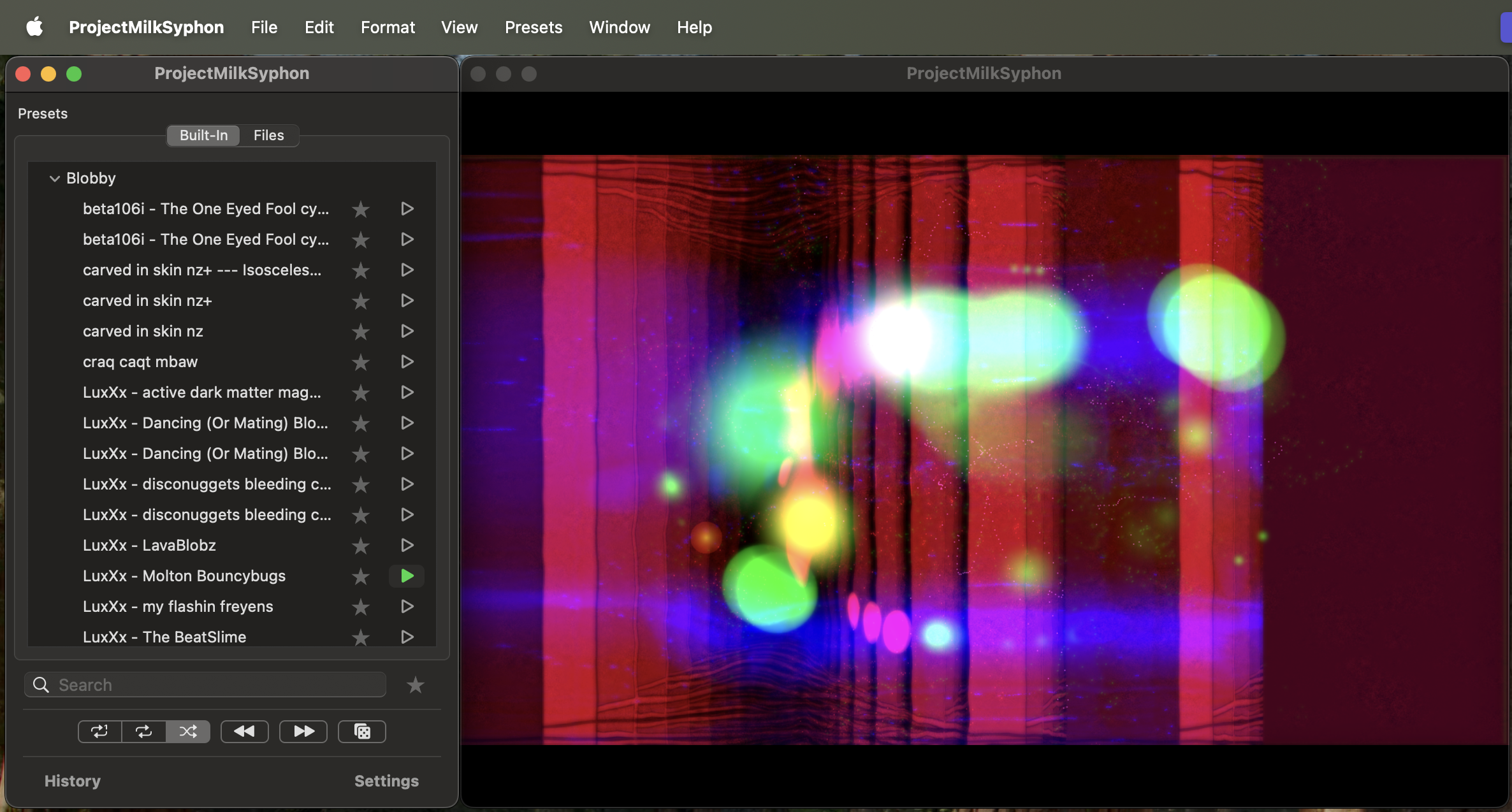 Project Milk Syphon Interface.