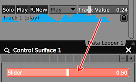 Right-click-drag from your data source to a UI item to assign the UI item to the data source.