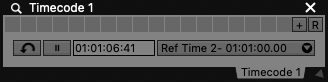 A Timecode plugin window.