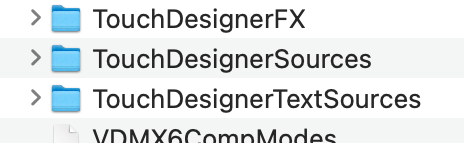 TouchDesigner folders in VDMX Assets directory