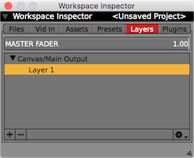 The Workspace Inspector, displaying the Layers tab