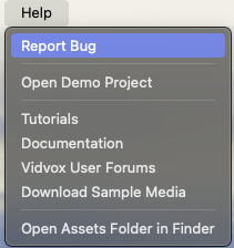 Open the built in bug reporter window from the Help menu